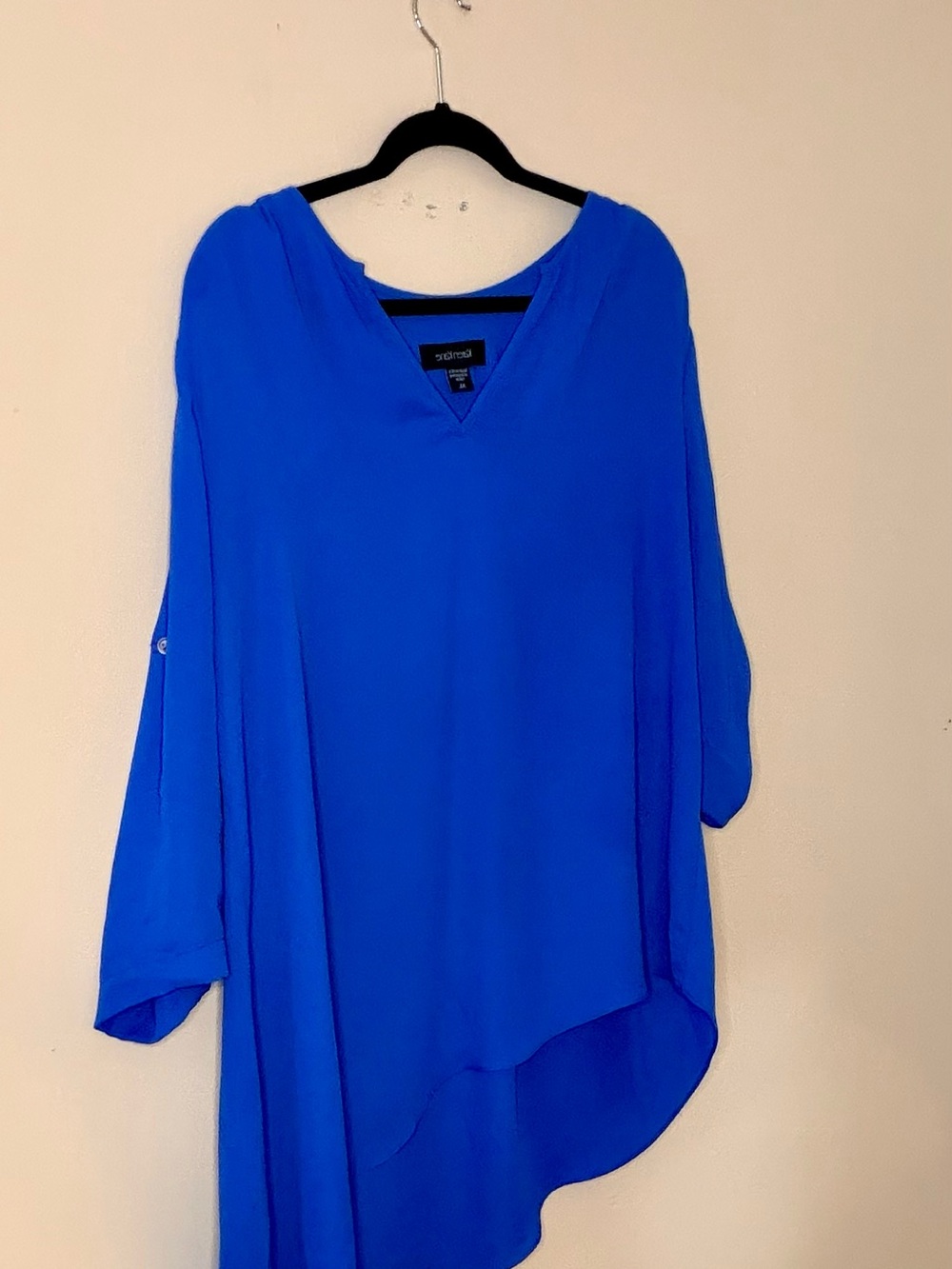 Karen Kane Royal Blue V-Neck Asymmetric Tunic